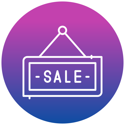 Sale sign board Generic gradient fill icon