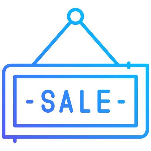 Sale sign board Generic gradient outline icon