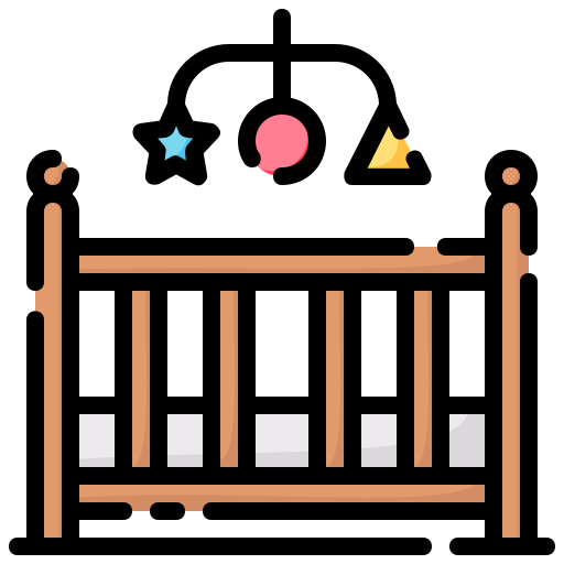 Baby bed Generic color lineal-color icon