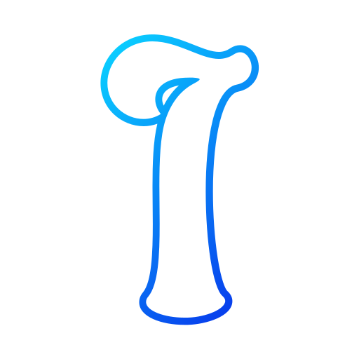 lettera i Generic gradient outline icona