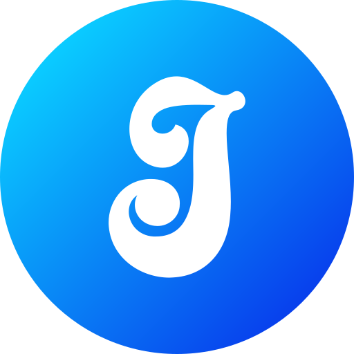 brief j Generic gradient fill icoon