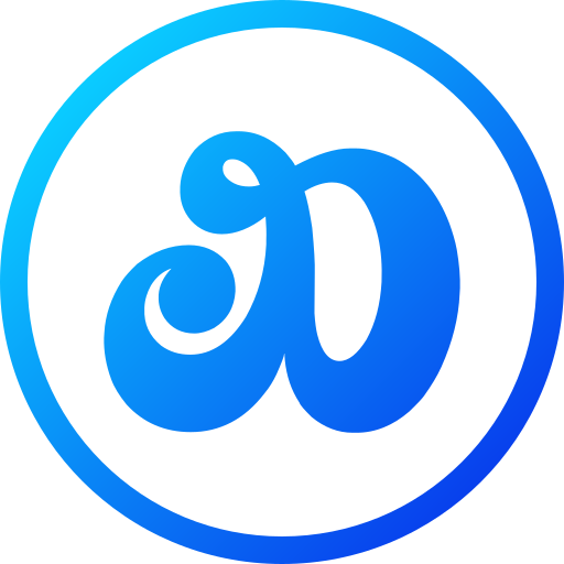 Letter d Generic gradient fill icon