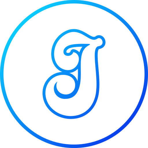 brief j Generic gradient outline icoon