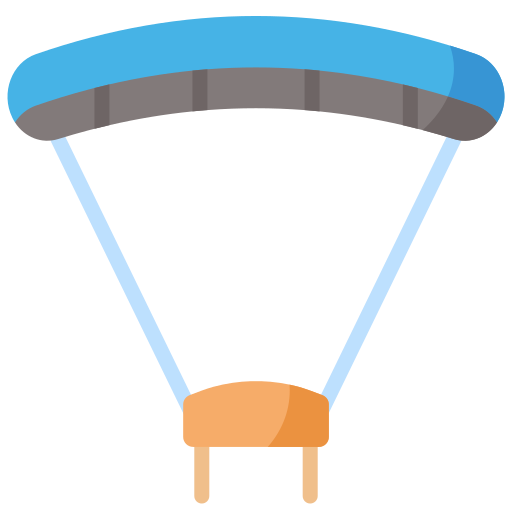 paragliding Generic color fill ikona