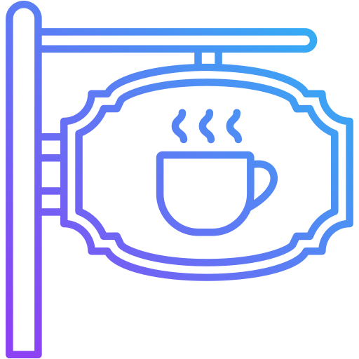 コーヒーショップの看板 Generic gradient outline icon