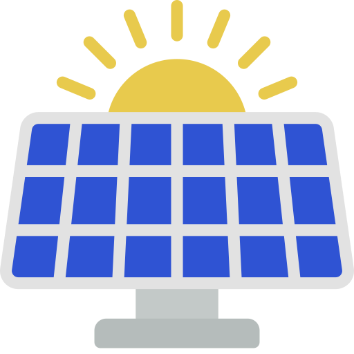 Solar panel Juicy Fish Flat icon