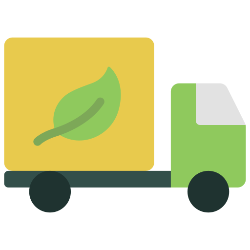 Delivery truck Juicy Fish Flat icon