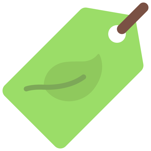 Eco tag Juicy Fish Flat icon