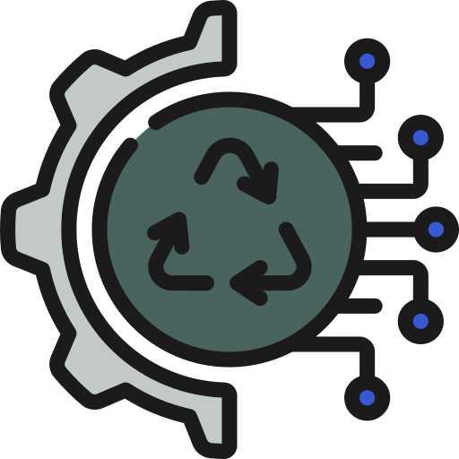 recycelte technologie Juicy Fish Soft-fill icon