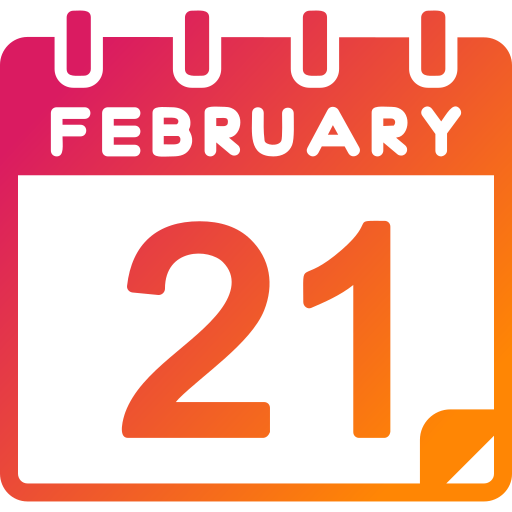 February Generic gradient fill icon