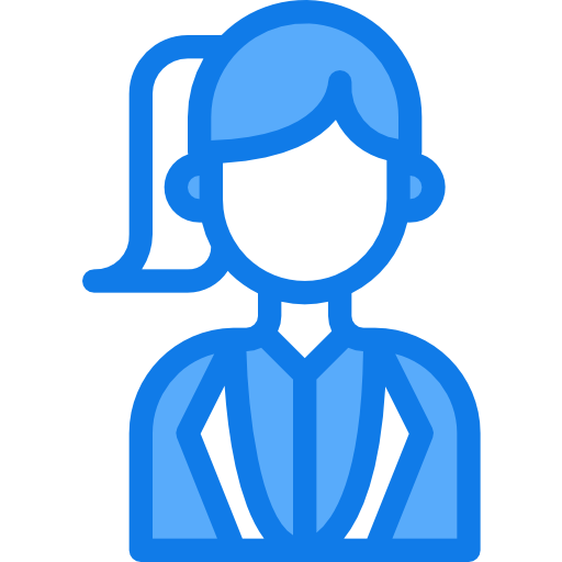 zakenvrouw Justicon Blue icoon