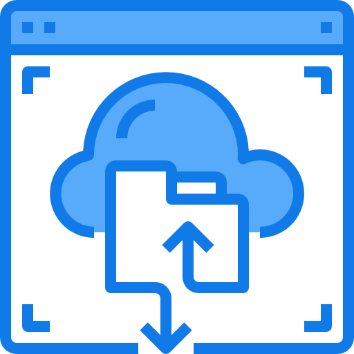 cloud computing Justicon Blue Icône