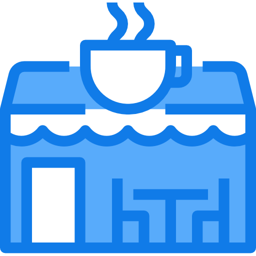 Coffee shop Justicon Blue icon