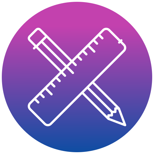 Pencil and ruler Generic gradient fill icon