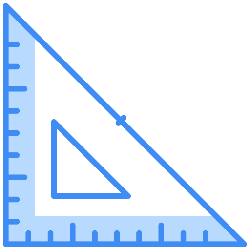 Échelle triangulaire Generic color lineal-color Icône