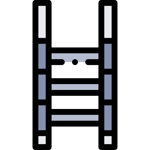 Ladder Detailed Rounded Lineal color icon