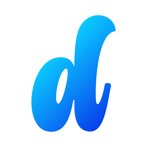 buchstabe d Generic gradient fill icon