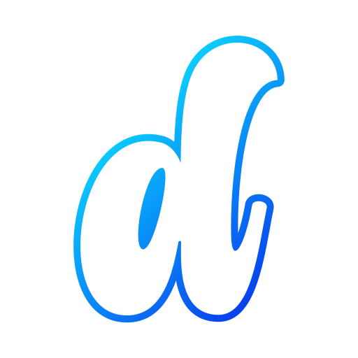 litera d Generic gradient outline ikona