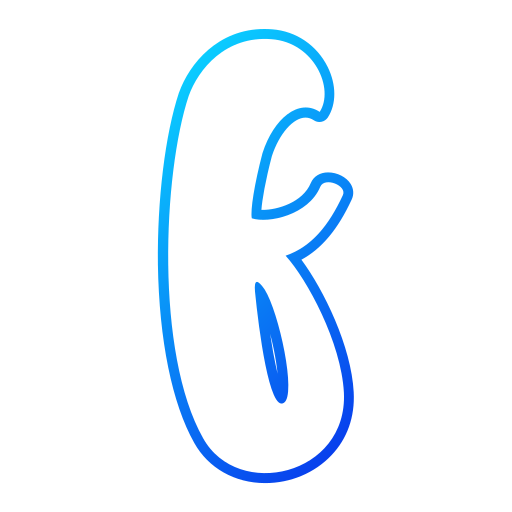 letra f Generic gradient outline Ícone