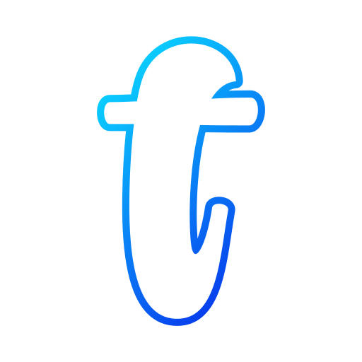 Letter t Generic gradient outline icon