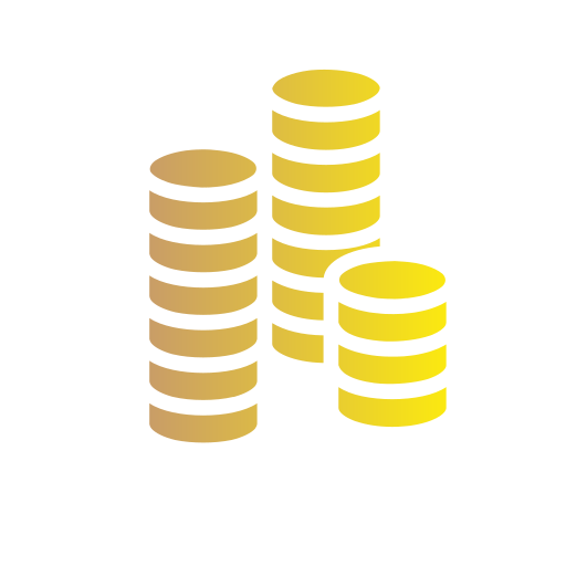 Coin stack Generic gradient fill icon