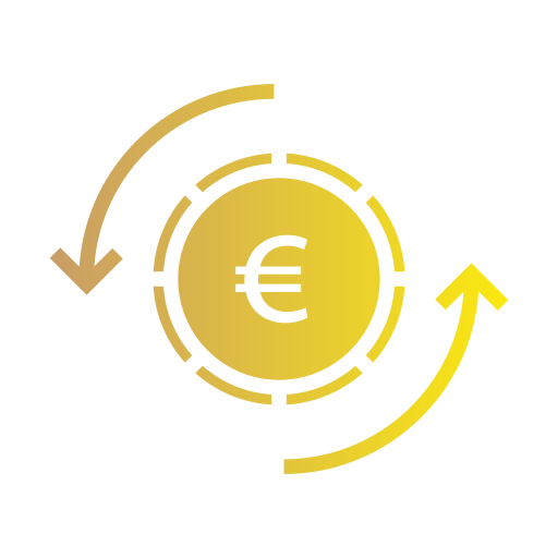 wymiana walut Generic gradient fill ikona