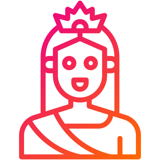 koningin Generic gradient outline icoon
