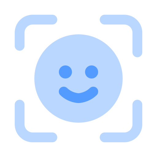 Face detection Generic color fill icon