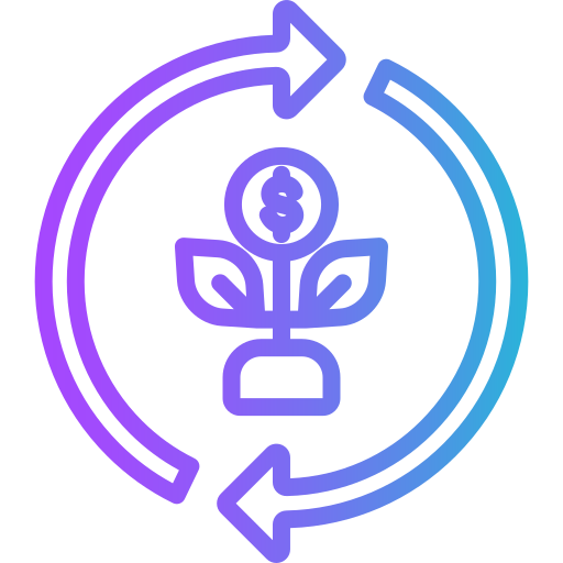 groene economie Generic gradient outline icoon