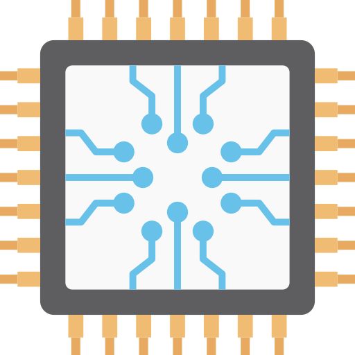 microprocesador Generic color fill icono
