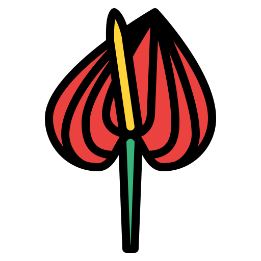 Anthurium Generic color lineal-color icon