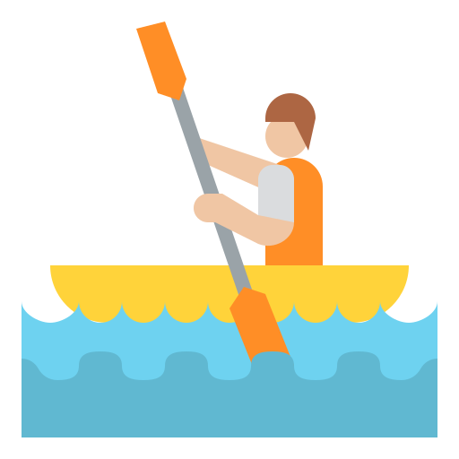 canoë-kayak Generic color fill Icône