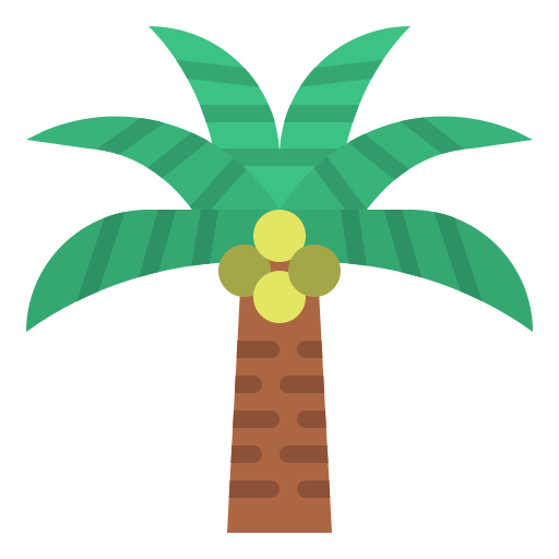 albero di cocco Generic color fill icona