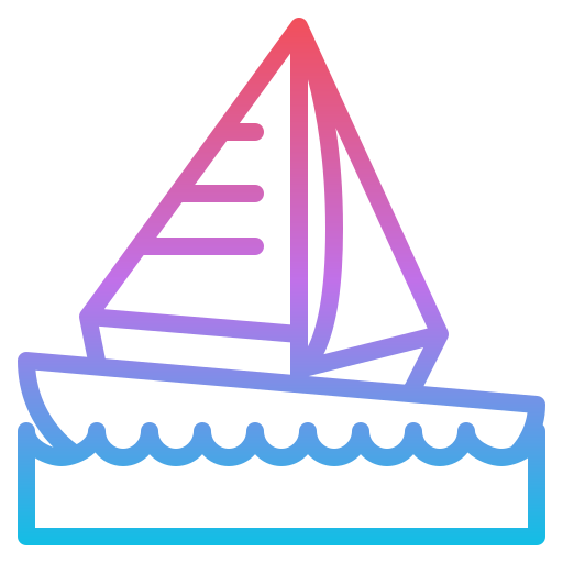 barca a vela Generic gradient outline icona
