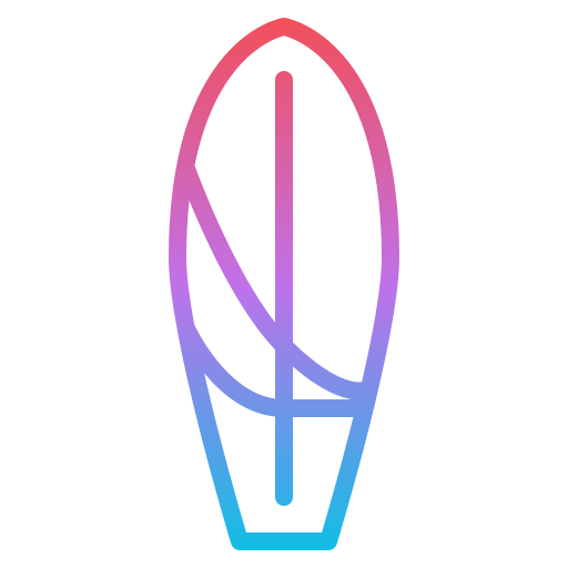 Доска для серфинга Generic gradient outline иконка