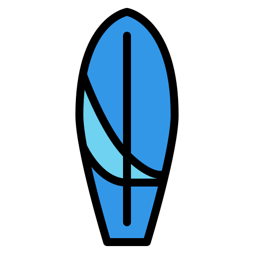 서핑보드 Generic color lineal-color icon
