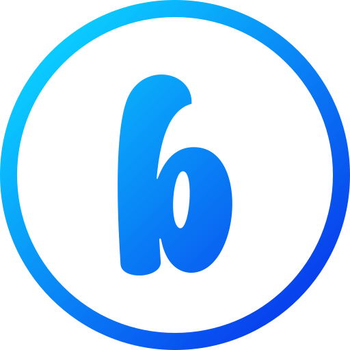 la lettre b Generic gradient fill Icône