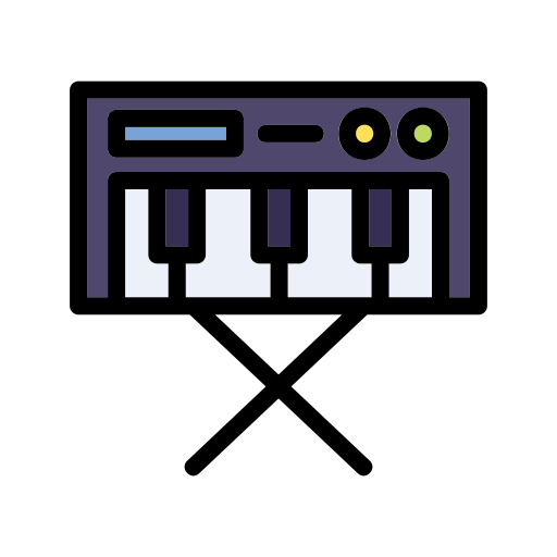 Electric piano Generic color lineal-color icon