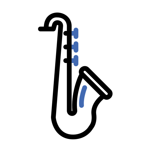saksofon Generic color outline ikona