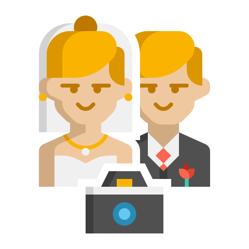 結婚式の写真 Generic color fill icon