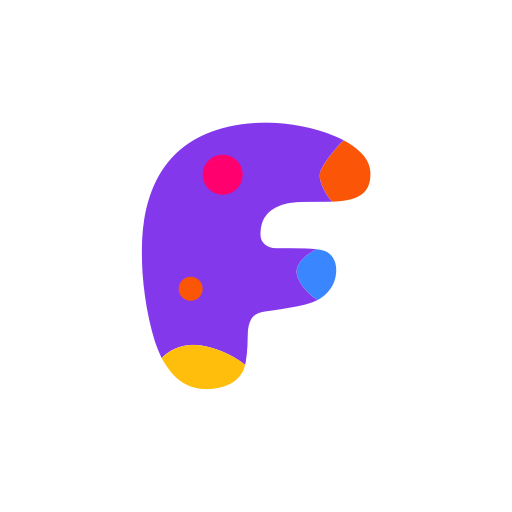 Letter f Generic color fill icon