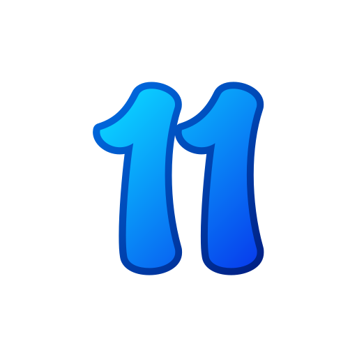 Number 11 Generic gradient lineal-color icon