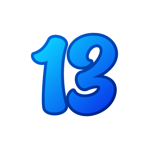 nummer 13 Generic gradient lineal-color icon