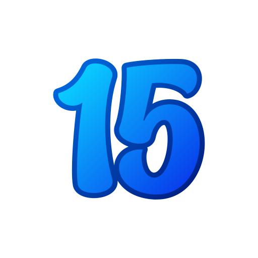 número 15 Generic gradient lineal-color icono