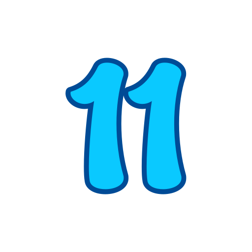 Number 11 Generic color lineal-color icon