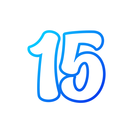 nummer 15 Generic gradient outline icon