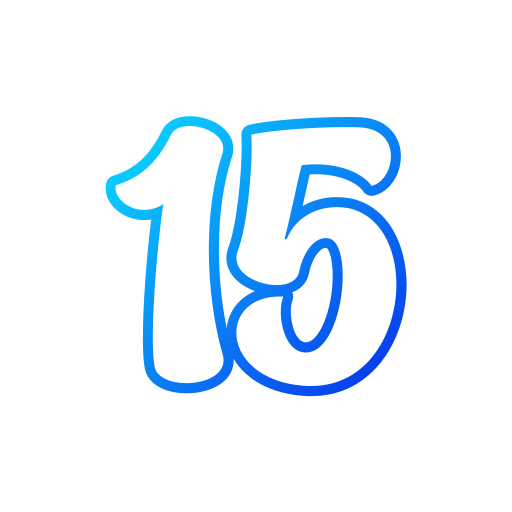 Номер 15 Generic gradient outline иконка