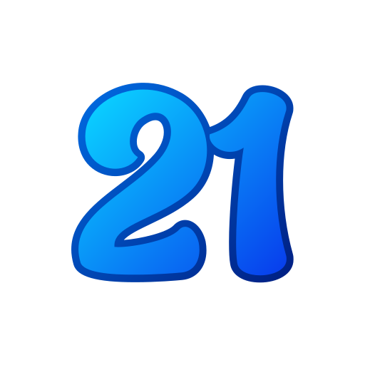 numer 21 Generic gradient lineal-color ikona
