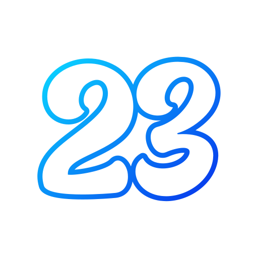 numero 23 Generic gradient outline icona