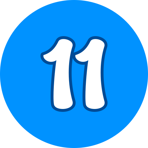 nummer 11 Generic color lineal-color icon